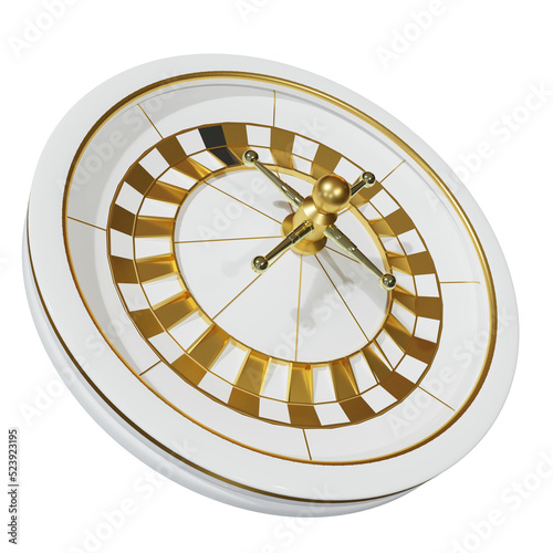 3D White Gold Roulette Element