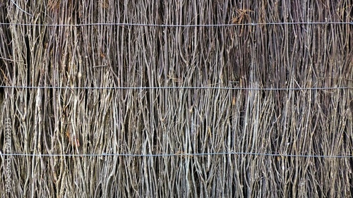 brushwood fencing background