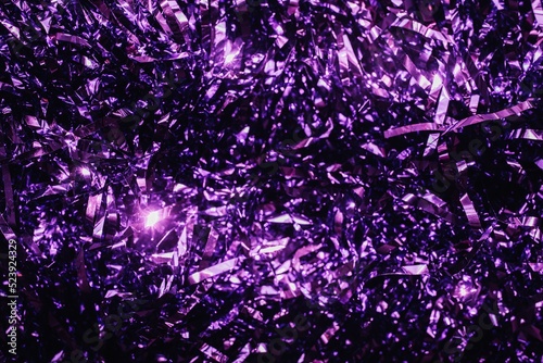 purple tinsel background photo