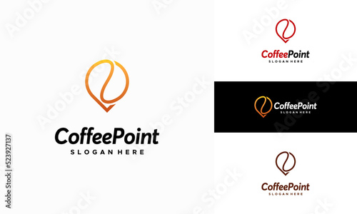 Coffee Shop Point logo designs concept vector, Coffee Cafe Logo designs template