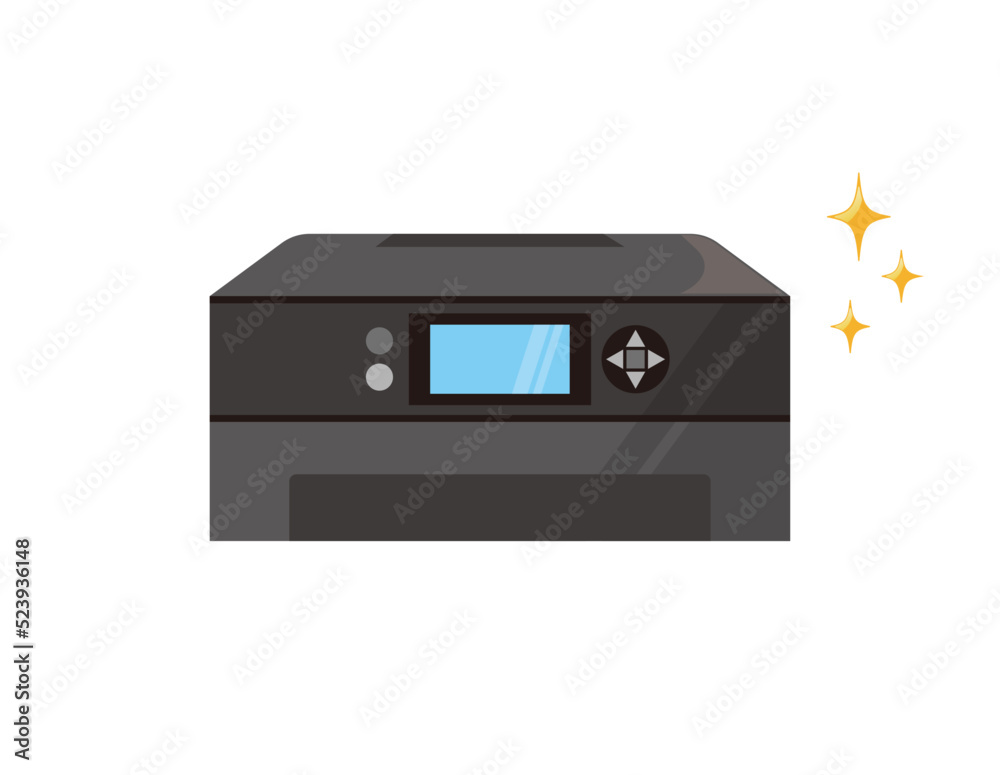 Obraz premium インクジェットプリンター アイコン ベクターイラスト