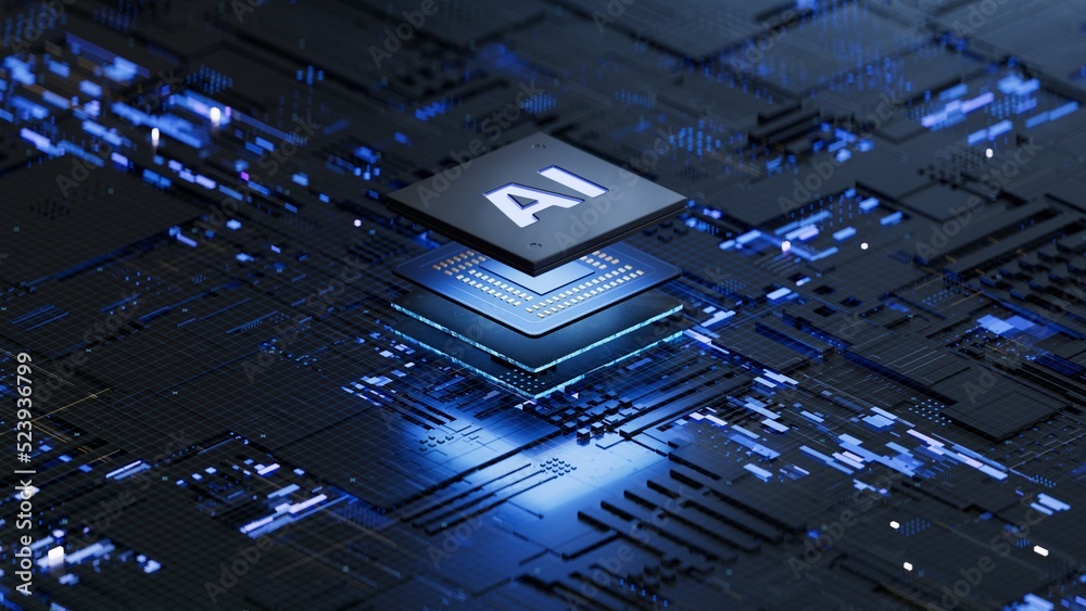 AI, Artificial Intelligence concept,3d rendering,conceptual image.