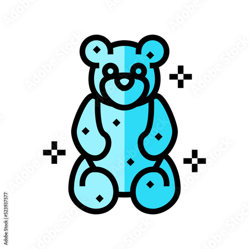 jelly bear candy gummy color icon vector illustration