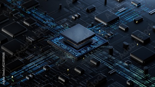 Central Computer Processors CPU concept. 3d rendering,conceptual image.3d background