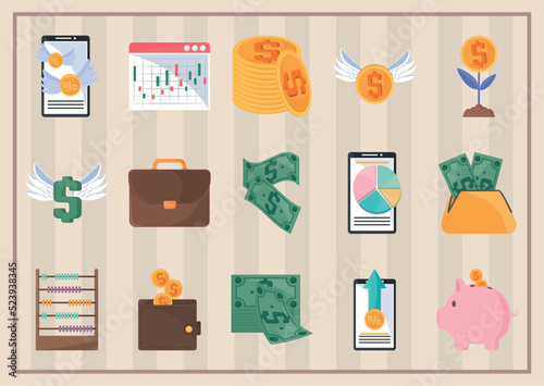 icons income money