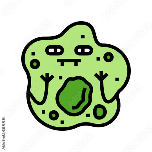 flu bacteria virus color icon vector illustration