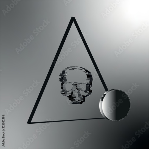 illustration of an background with skull