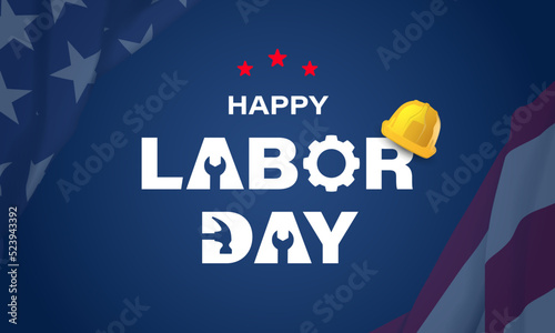 Happy Labor Day Background Design. Greeting Card, Banner, Poster. Vector Illustration.