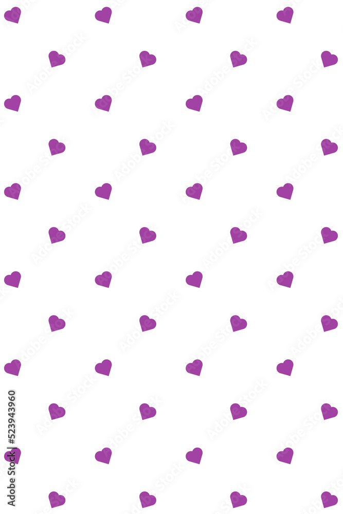 Abstract seamless pattern with pink hearts. Pink hearts seamless pattern. Universal print. Transparent background. Illustration