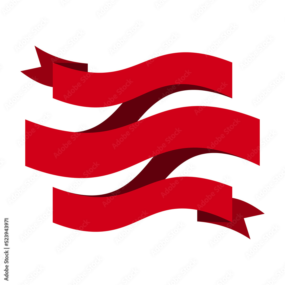 Red ribbon. Red ribbon badge. Realistic banner and price tags isolated background. Ribbon, realistic badge illustration. Transparent background. Illustration Red ribbon. Red ribbon badge. Realistic banner and price tags isolated background. Ribbon, realistic badge illustration. Transparent background. Illustration