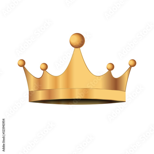 Golden crown. Transparent background. Illustration