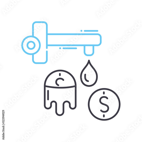 money laundering line icon, outline symbol, vector illustration, concept sign