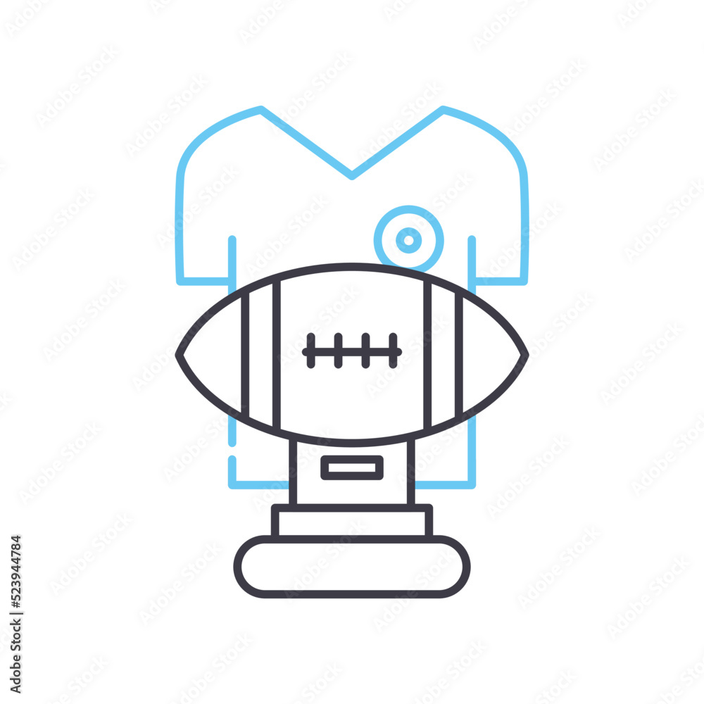 rugby line icon, outline symbol, vector illustration, concept sign rugby line icon, outline symbol, vector illustration, concept sign