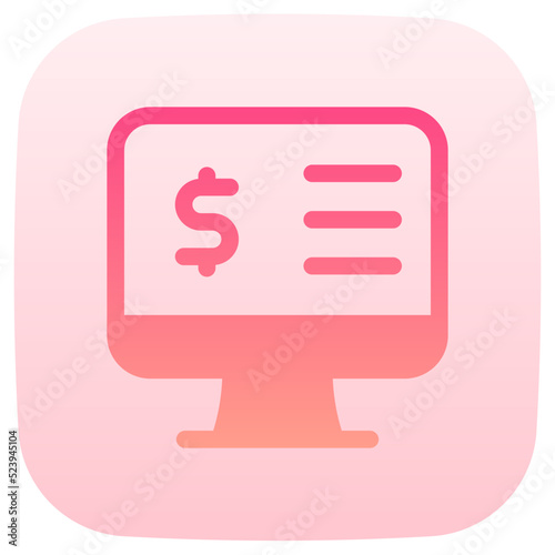 online payment flat gradient icon