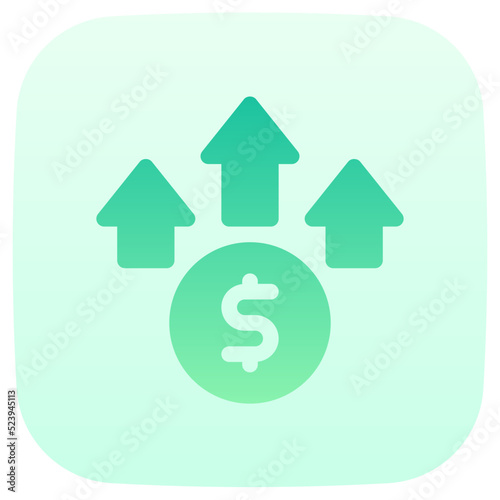 profits flat gradient icon