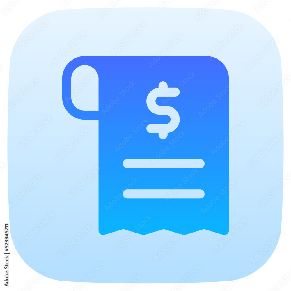 bill flat gradient icon bill flat gradient icon