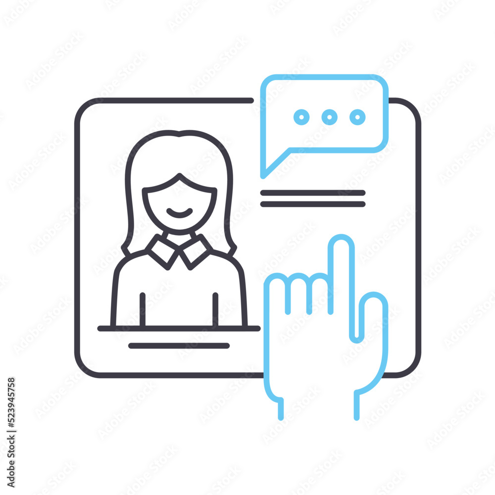 online support line icon, outline symbol, vector illustration, concept sign online support line icon, outline symbol, vector illustration, concept sign