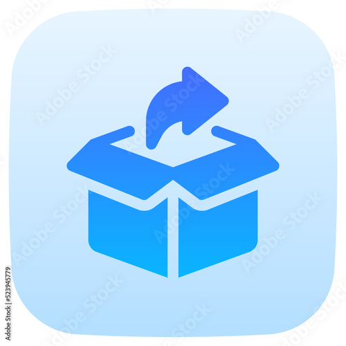 unboxing flat gradient icon