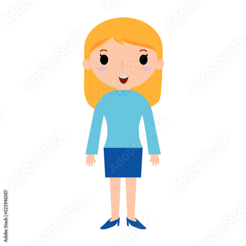 business people characters cartoon flat style png  photo