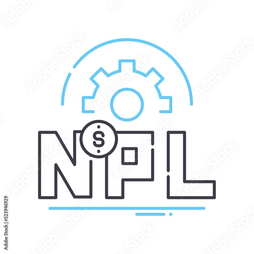 npl line icon, outline symbol, vector illustration, concept sign