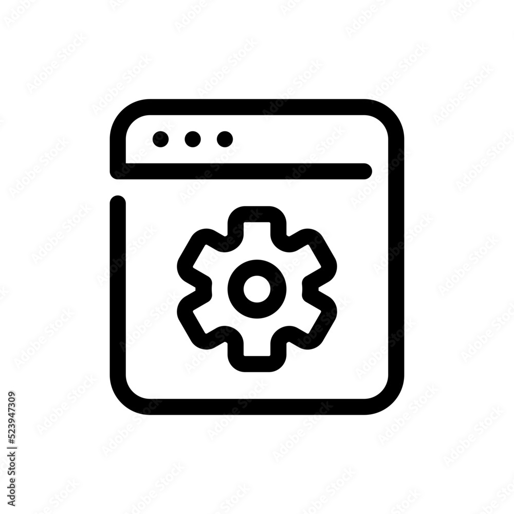 web settings line icon web settings line icon