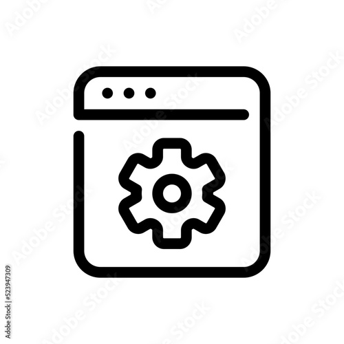web settings line icon