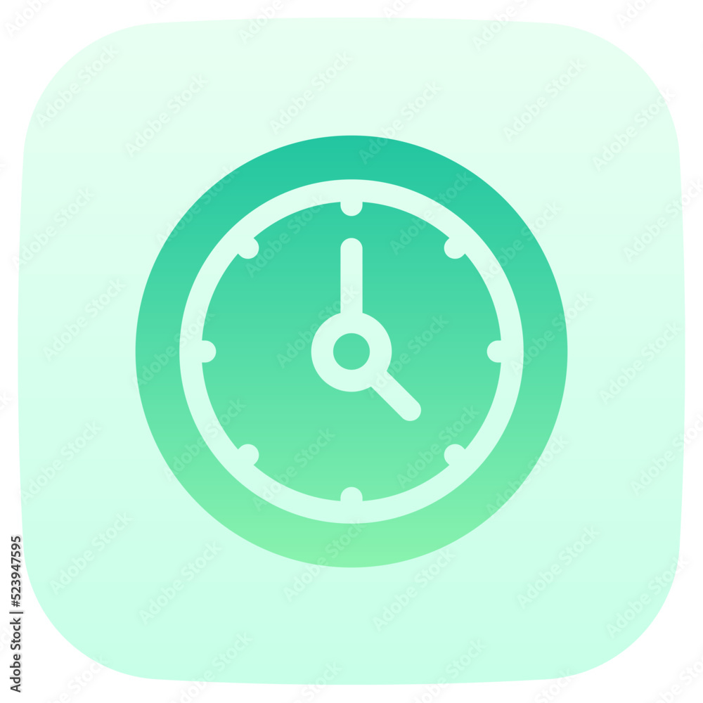 clock flat gradient icon clock flat gradient icon
