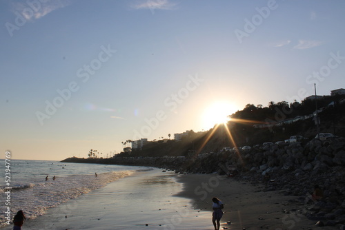 sunset on the beach
