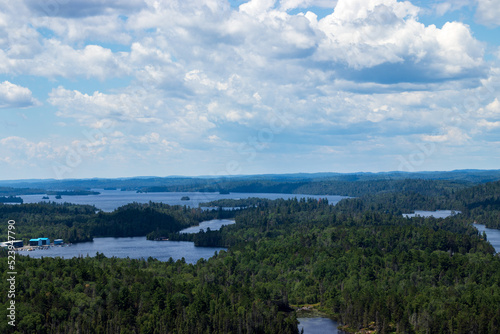 View of Lakes and Forest from Above