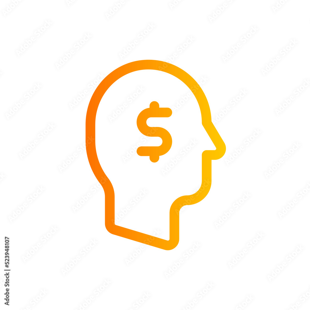 thinking gradient icon thinking gradient icon