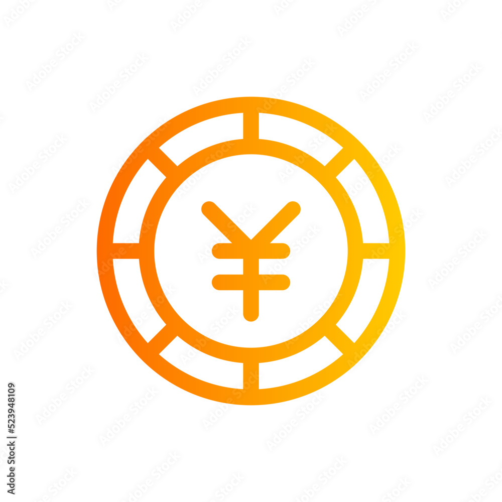Yuan gradient icon Yuan gradient icon