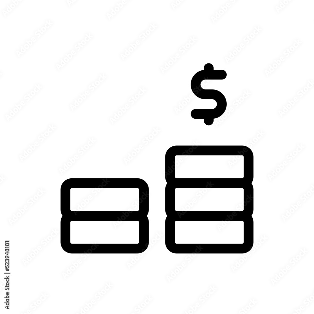 coins line icon coins line icon