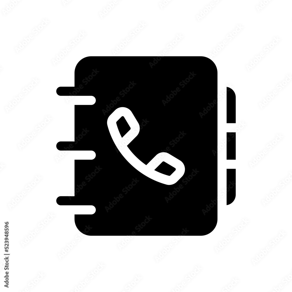 phone book glyph icon