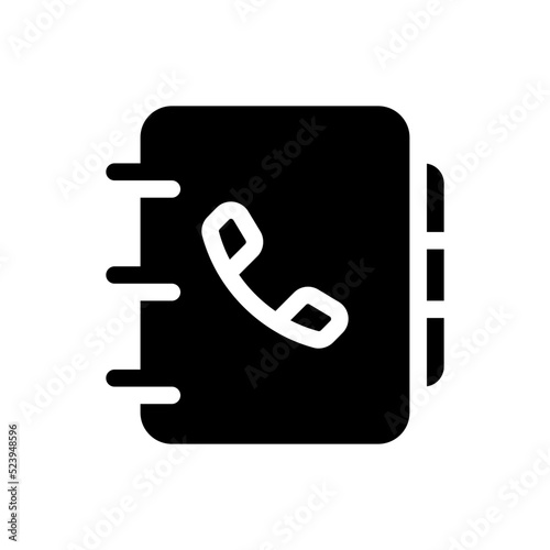 phone book glyph icon