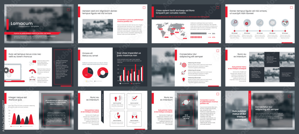 Elements of infographics for presentations templates. Annual report ...