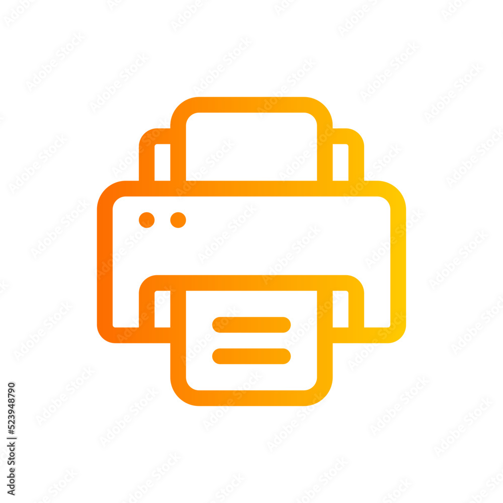printer gradient icon printer gradient icon