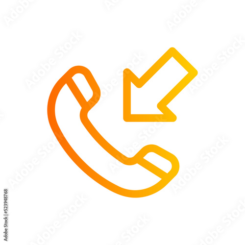 incoming call gradient icon