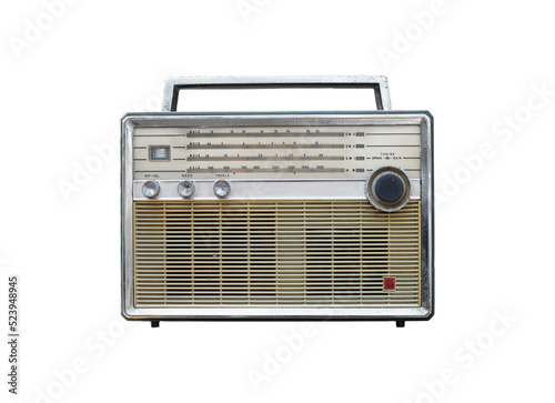 vintage retro radio related, objects isolated for design