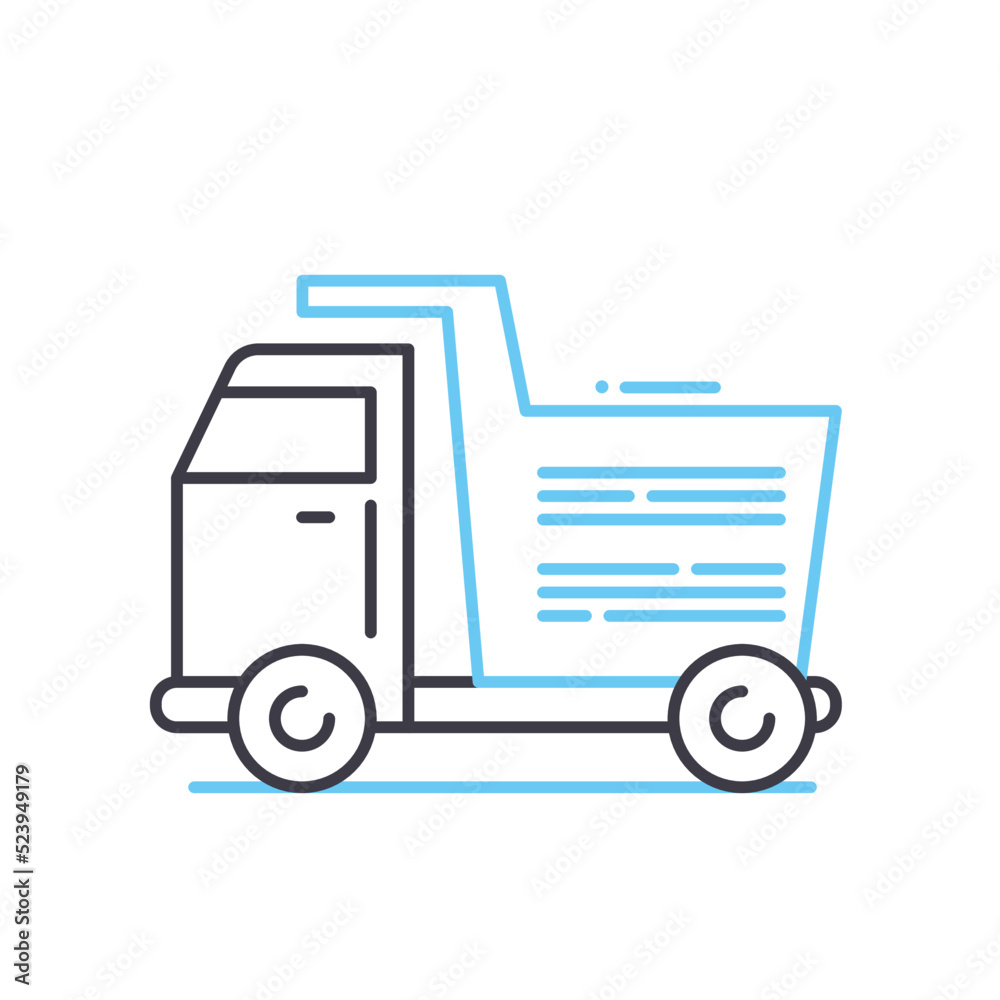 truck line icon, outline symbol, vector illustration, concept sign truck line icon, outline symbol, vector illustration, concept sign