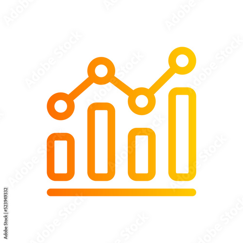 bar chart gradient icon