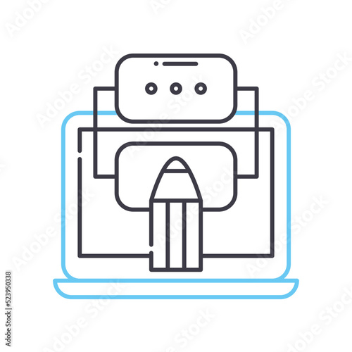 sitemap line icon, outline symbol, vector illustration, concept sign