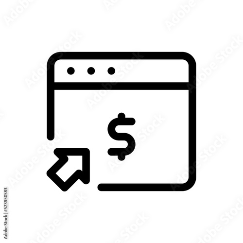 pay per click line icon