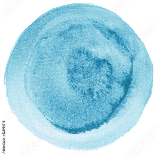 Blue Watercolor Circle