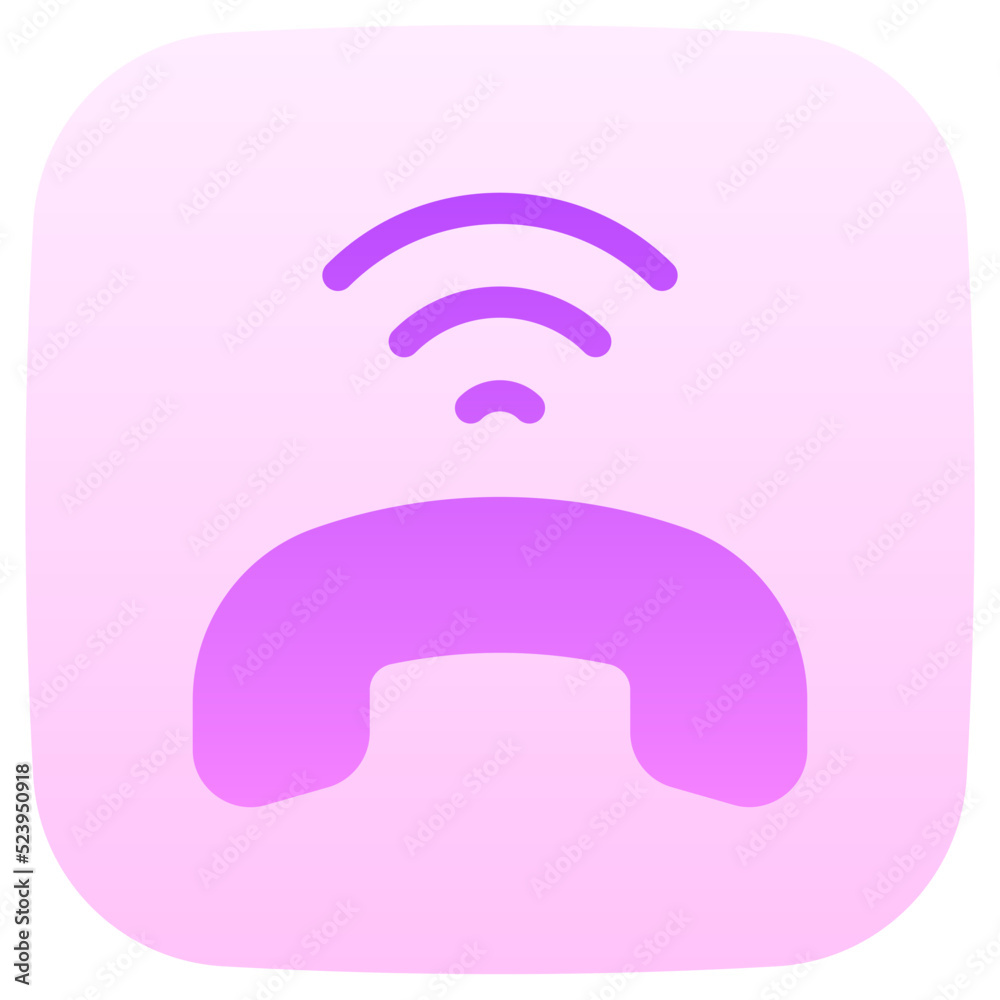 ringing flat gradient icon