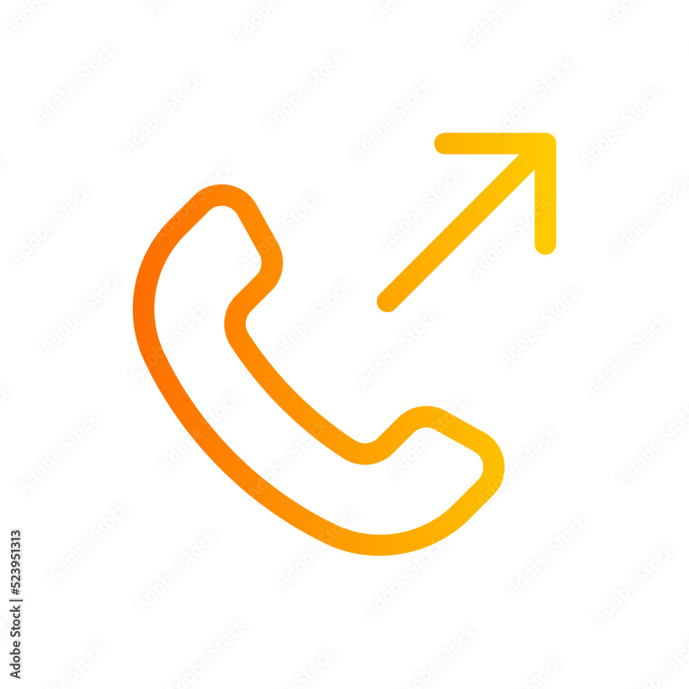 outgoing call gradient icon