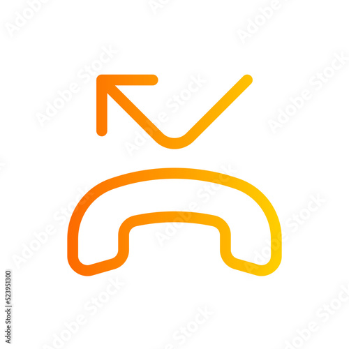 missed call gradient icon