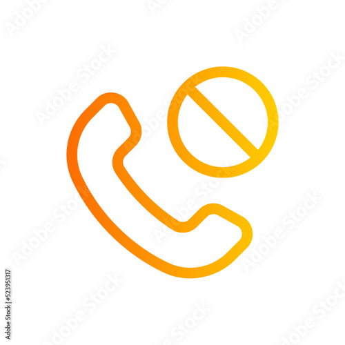 rejected call gradient icon