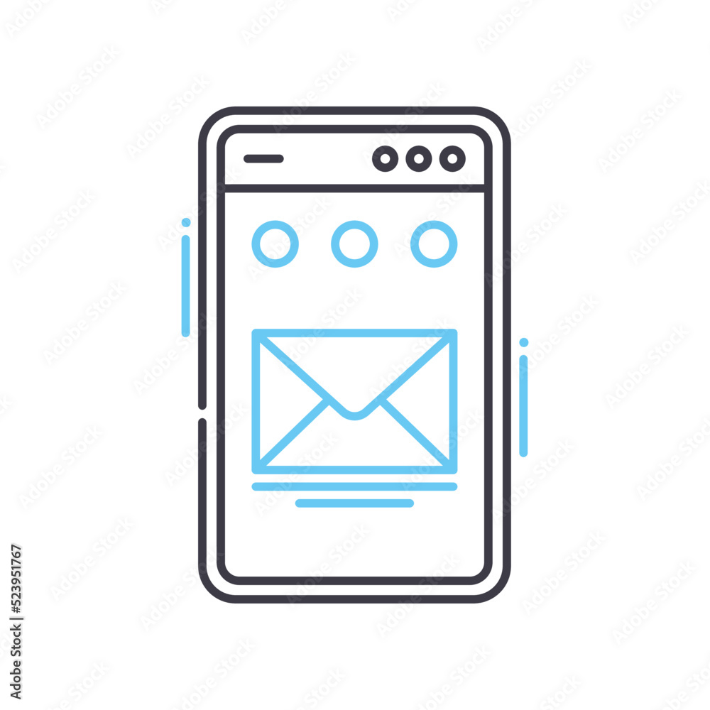 smartphone line icon, outline symbol, vector illustration, concept sign smartphone line icon, outline symbol, vector illustration, concept sign