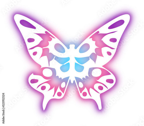 Collection of butterfly neon
