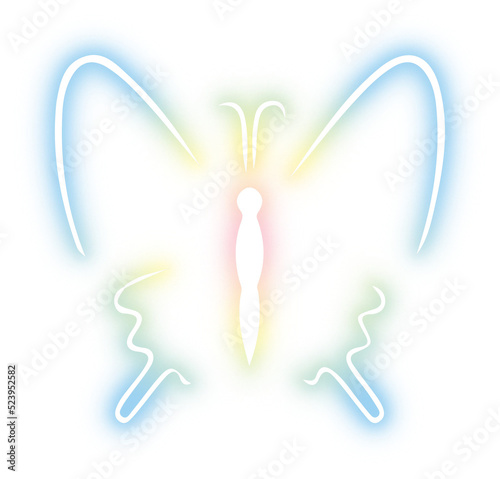 Collection of butterfly neon